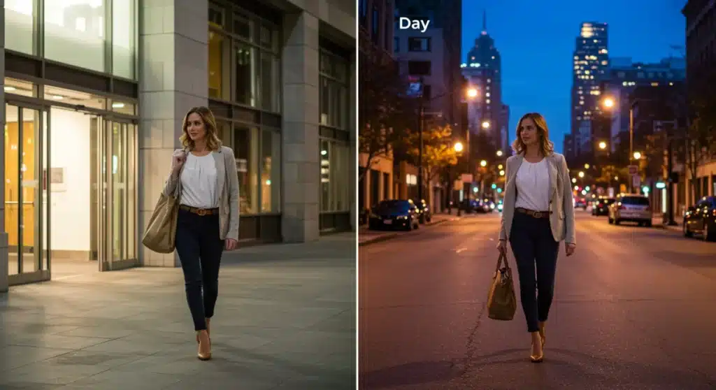 From Day to Night: Outfit Transitions in Under 10 Minutes