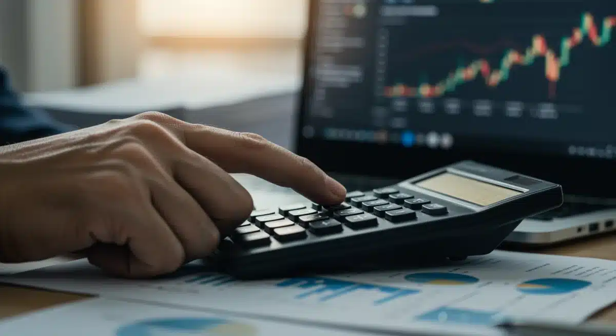 Financial planning with calculator and charts