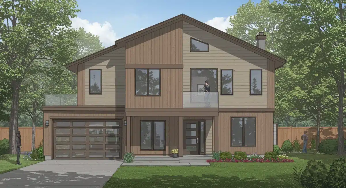Modern home with an accessory dwelling unit (ADU) for multi-generational living