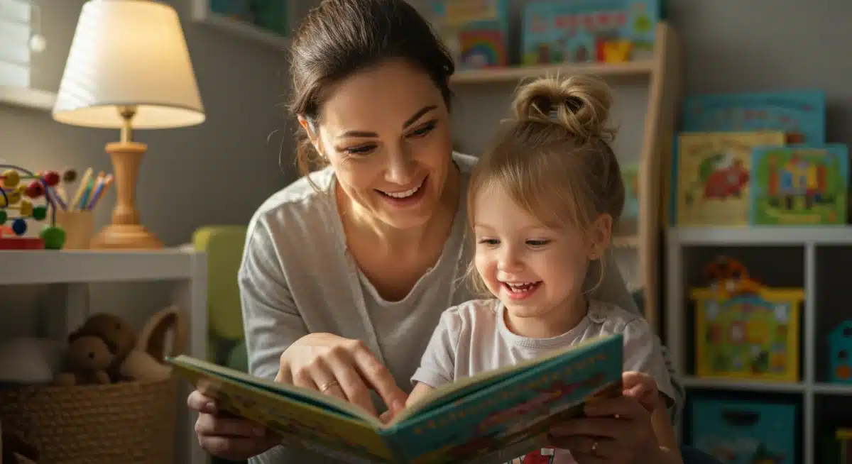 Parent and child reading, investing in education