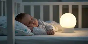 Peaceful infant sleeping soundly in a crib with a soft blanket.