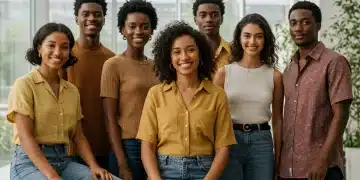 Diverse models showcasing affordable sustainable fashion from 2025 brands