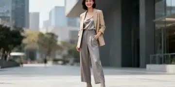 Mastering Mix-and-Match Outfits 2026: Stylish woman in versatile ensemble