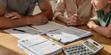 Family checking tax documents for 2026 Earned Income Tax Credit eligibility