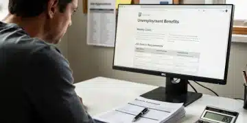 Understanding the Latest Unemployment Benefits: Your 2026 Guide to Federal Aid - person reviewing unemployment benefits online